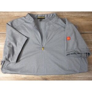 Apparel Collection Womens Top XL Blue McDonald's Uniform Performance‎ 1/4 Zip